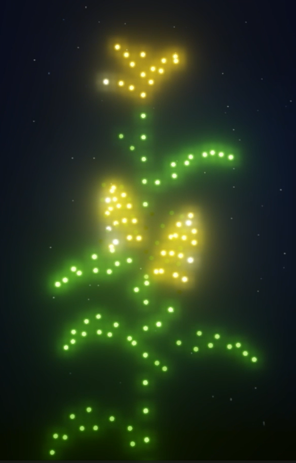Planta de maíz iluminada por drones
