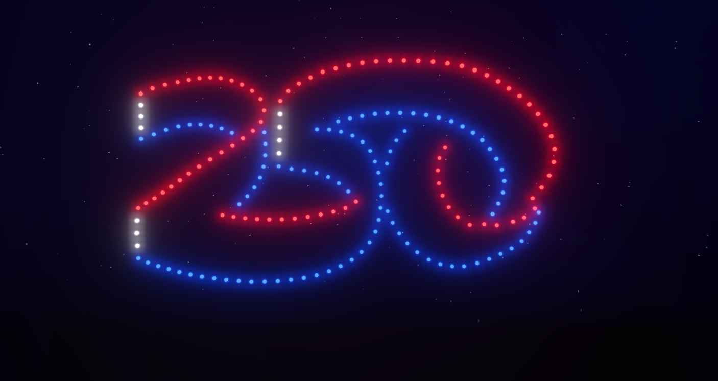 Show de drones — 250° ANIVERSARIO DE ESTADOS UNIDOS